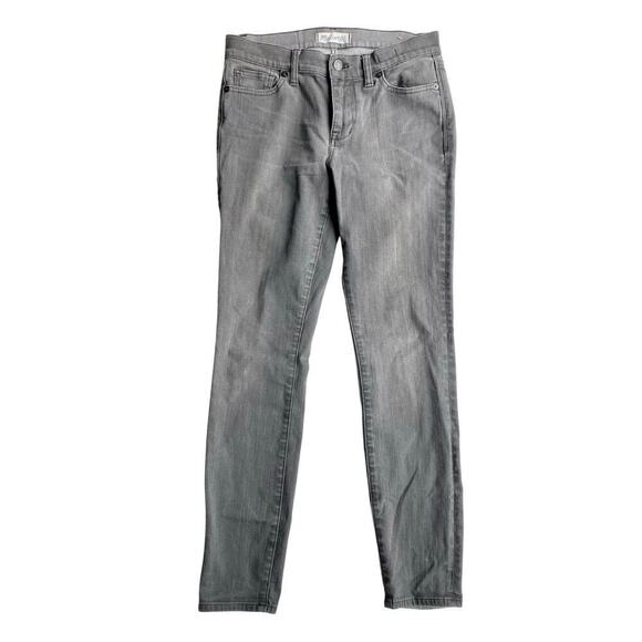 MADEWELL Jeans Skinny Gray Boulder Wash Stretch Ankle Length Mid Rise B0574 28 - Picture 3 of 8